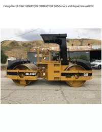 Caterpillar CB 534C VIBRATORY COMPACTOR 5HN Service and Repair Manual PDF preview