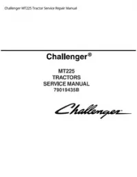 Challenger MT225 Tractor Service Repair Manual preview