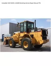 Caterpillar 924F WHEEL LOADER Workshop Service Repair Manual 7PN preview