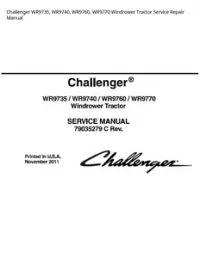 Challenger WR9735  WR9740  WR9760  WR9770 Windrower Tractor Service Repair Manual preview