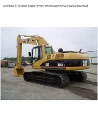 Caterpillar 3114 Diesel Engine for 924F Wheel Loader Service Manual Download preview
