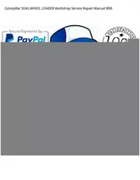Caterpillar 924G WHEEL LOADER Workshop Service Repair Manual RBB preview