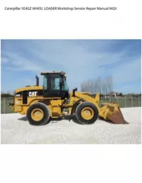 Caterpillar 924GZ WHEEL LOADER Workshop Service Repair Manual WGX preview