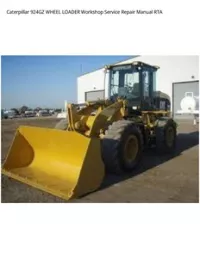 Caterpillar 924GZ WHEEL LOADER Workshop Service Repair Manual RTA preview