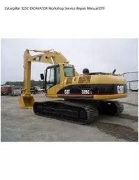 Caterpillar 325C EXCAVATOR Workshop Service Repair Manual DTF preview