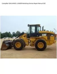 Caterpillar 924G WHEEL LOADER Workshop Service Repair Manual 3DZ preview