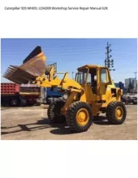 Caterpillar 920 WHEEL LOADER Workshop Service Repair Manual 62K preview