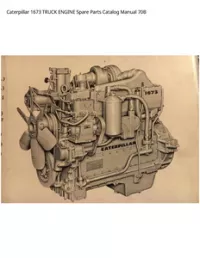 Caterpillar 1673 TRUCK ENGINE Spare Parts Catalog Manual 70B preview