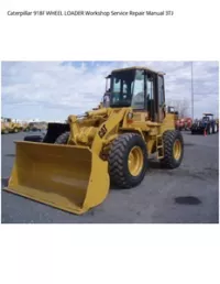 Caterpillar 918F WHEEL LOADER Workshop Service Repair Manual 3TJ preview