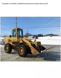Caterpillar 916 WHEEL LOADER Workshop Service Repair Manual 2XB preview