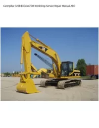 Caterpillar 325B EXCAVATOR Workshop Service Repair Manual ABD preview