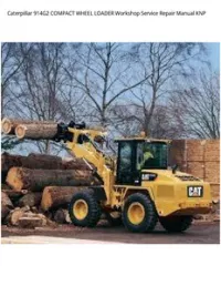 Caterpillar 914G2 COMPACT WHEEL LOADER Workshop Service Repair Manual KNP preview