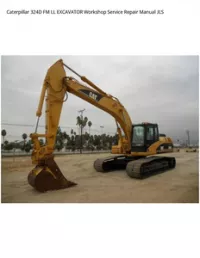 Caterpillar 324D FM LL EXCAVATOR Workshop Service Repair Manual JLS preview