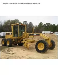 Caterpillar 120H MOTOR GRADER Service Repair Manual CAF preview