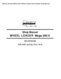 Daewoo Doosan MEGA 200-V Wheel Loader Service Repair Shop Manual preview