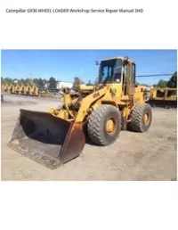 Caterpillar G936 WHEEL LOADER Workshop Service Repair Manual 3HD preview