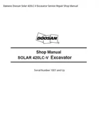 Daewoo Doosan Solar 420LC-V Excavator Service Repair Shop Manual preview