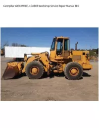 Caterpillar G936 WHEEL LOADER Workshop Service Repair Manual 8ED preview