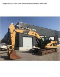 Caterpillar 324D LN EXCAVATOR Workshop Service Repair Manual EJC preview