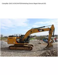 Caterpillar 324E LN EXCAVATOR Workshop Service Repair Manual LDG preview