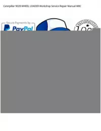 Caterpillar 902B WHEEL LOADER Workshop Service Repair Manual W8C preview
