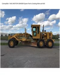 Caterpillar 160G MOTOR GRADER Spare Parts Catalog Manual 4JD preview
