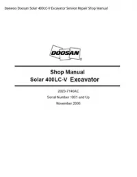 Daewoo Doosan Solar 400LC-V Excavator Service Repair Shop Manual preview