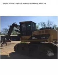 Caterpillar 324D FM EXCAVATOR Workshop Service Repair Manual JGK preview