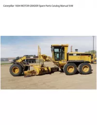 Caterpillar 160H MOTOR GRADER Spare Parts Catalog Manual 9JM preview