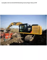 Caterpillar 323E SA EXCAVATOR Workshop Service Repair Manual YRP preview