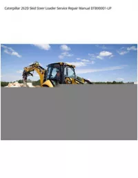 Caterpillar 262D Skid Steer Loader Service Repair Manual DTB00001-UP preview