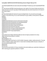 Caterpillar 568FM EXCAVATOR Workshop Service Repair Manual YJX preview