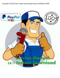 Caterpillar 236 Skid Steer Loader Service Repair Manual 4YZ00001-03999 preview