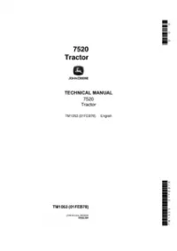 John Deere 7520 Tractors Service Manual preview