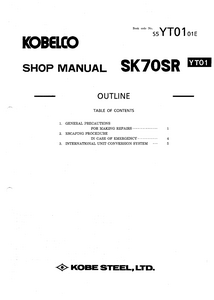Kobelco SK70SR manual