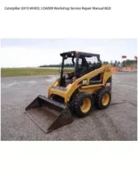 Caterpillar G910 WHEEL LOADER Workshop Service Repair Manual 8GD preview