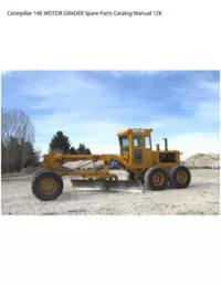 Caterpillar 14E MOTOR GRADER Spare Parts Catalog Manual 12K preview