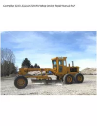 Caterpillar 323E L EXCAVATOR Workshop Service Repair Manual RAP preview