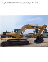 Caterpillar 323D SA EXCAVATOR Workshop Service Repair Manual NES preview