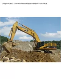 Caterpillar 385CL EXCAVATOR Workshop Service Repair Manual KGB preview
