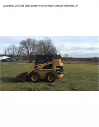 Caterpillar 236 Skid Steer Loader Service Repair Manual 4YZ04000-UP preview