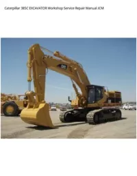 Caterpillar 385C EXCAVATOR Workshop Service Repair Manual JCM preview