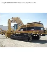 Caterpillar 385B EXCAVATOR Workshop Service Repair Manual BKX preview