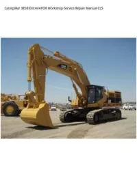 Caterpillar 385B EXCAVATOR Workshop Service Repair Manual CLS preview