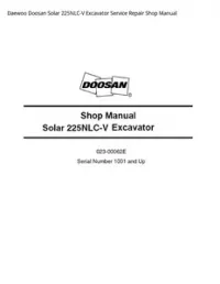 Daewoo Doosan Solar 225NLC-V Excavator Service Repair Shop Manual preview