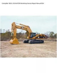 Caterpillar 385CL EXCAVATOR Workshop Service Repair Manual EDA preview