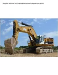 Caterpillar 390D EXCAVATOR Workshop Service Repair Manual KCZ preview