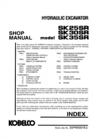 Kobelco SK25SR SK30SR SK35SR Hydraulic Excavator Service Manual preview