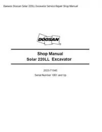 Daewoo Doosan Solar 220LL Excavator Service Repair Shop Manual preview