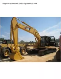 Caterpillar 130 HAMMER Service Repair Manual 7CM preview